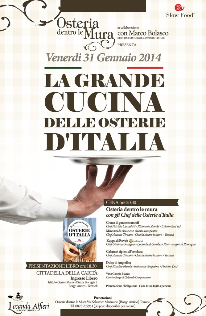 La grande cucina delle osterie D'Italia gastrodelirio a termoli il 31 gennaio 2014