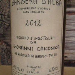 Barbera 2012 Azienda Agricola Giovanni Canonica