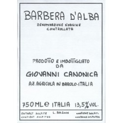 Barbera 2012 Azienda Agricola Giovanni Canonica