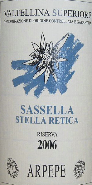 Sassella stella retica riserva 2006 di Arpepe