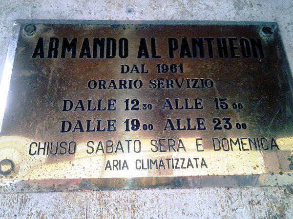 Armando al Pantheon