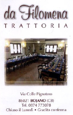 trattoria da Filomena Bojano
