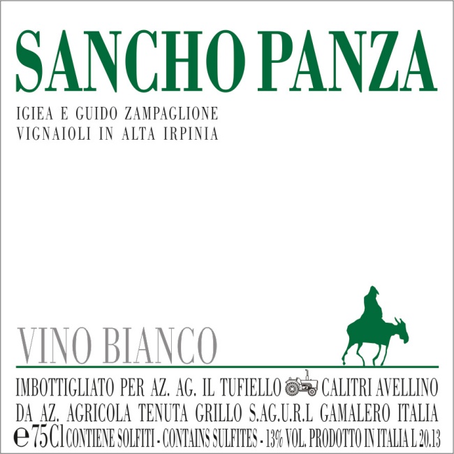 fiano sancho panza 2013 zampaglione etichetta