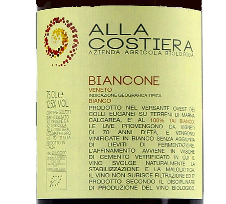 Biancone Alla Costiera etichetta