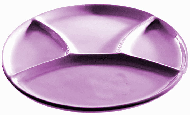 piatto a scomparti viola