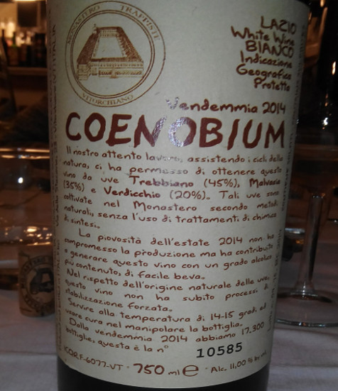 Coenobium 2014 bottiglia 1