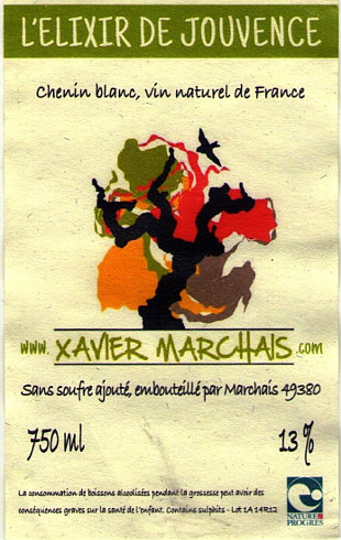 Elixir de Jouvence Xavier marchais etichetta