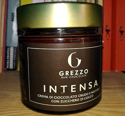 Intensa, crema spalmabile di cioccolato crudo grezzo raw chocolate