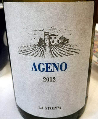 Ageno 2012 La Stoppa etichetta