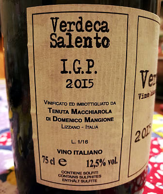 Verdeca tenuta Macchiarola 2015