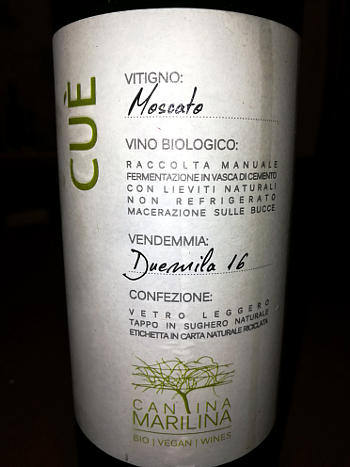 Cuè Cantina Marilina moscato