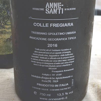 colle fregiara 2016 francesco annesanti trebbiano spoletino