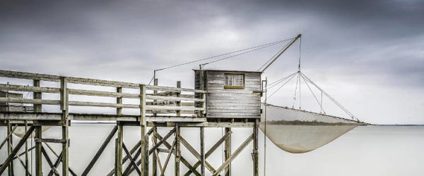 trabocco senza mare con rete bianco nero