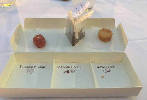 Facciamo un oliva all’ascolana scatola aperta con nomi ingredienti