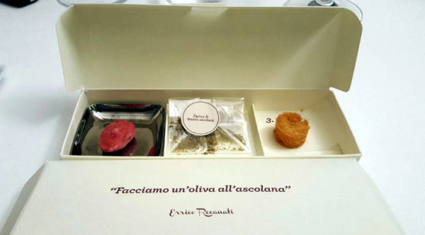Facciamo un oliva all’ascolana scatola oliva aperta