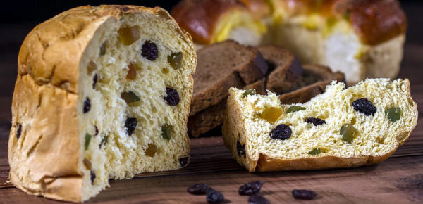 panettone artigianale fette di panettone uvetta e canditi