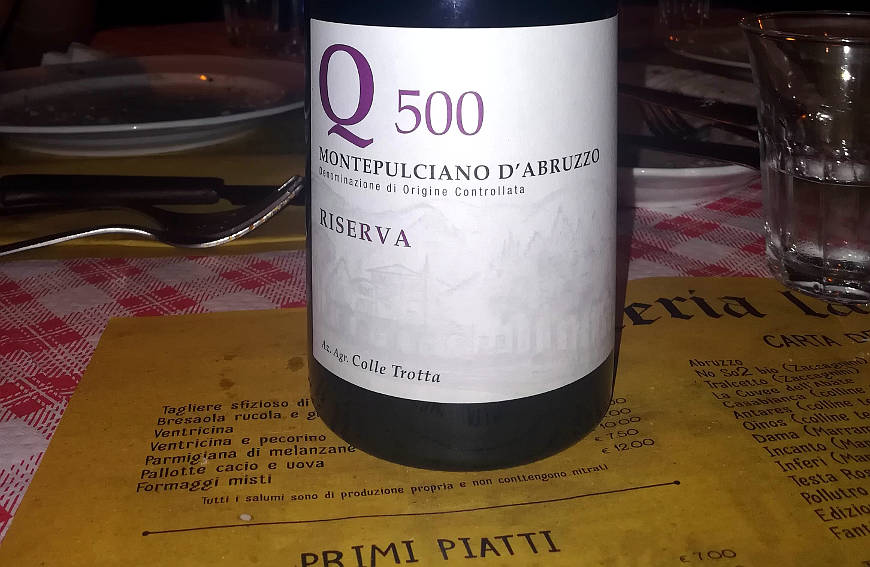 Q500 Montepulciano DOC riserva 2011 etichetta