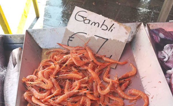 mercato di Marsaxlokk malta gambli gamberi