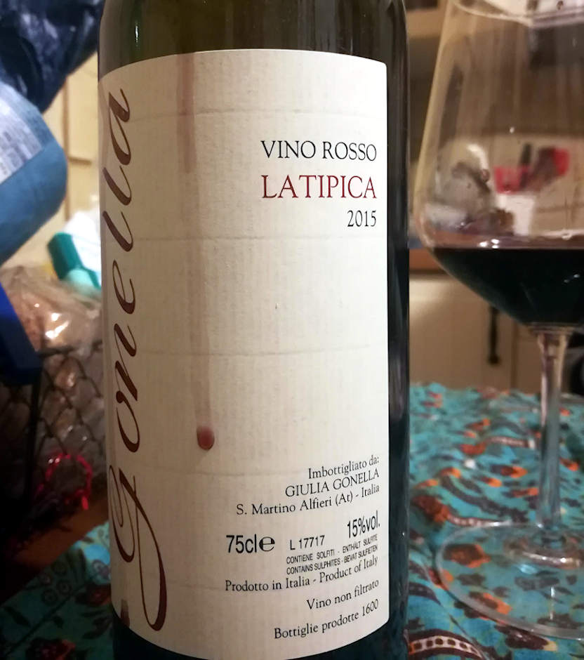 LaTipica 2015 Gonella vino rosso etichetta e bottiglia