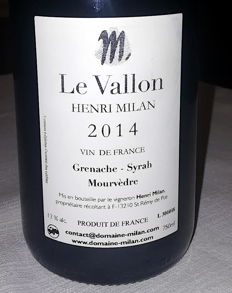 Le Vallon 2014 Henri milan etichetta retro