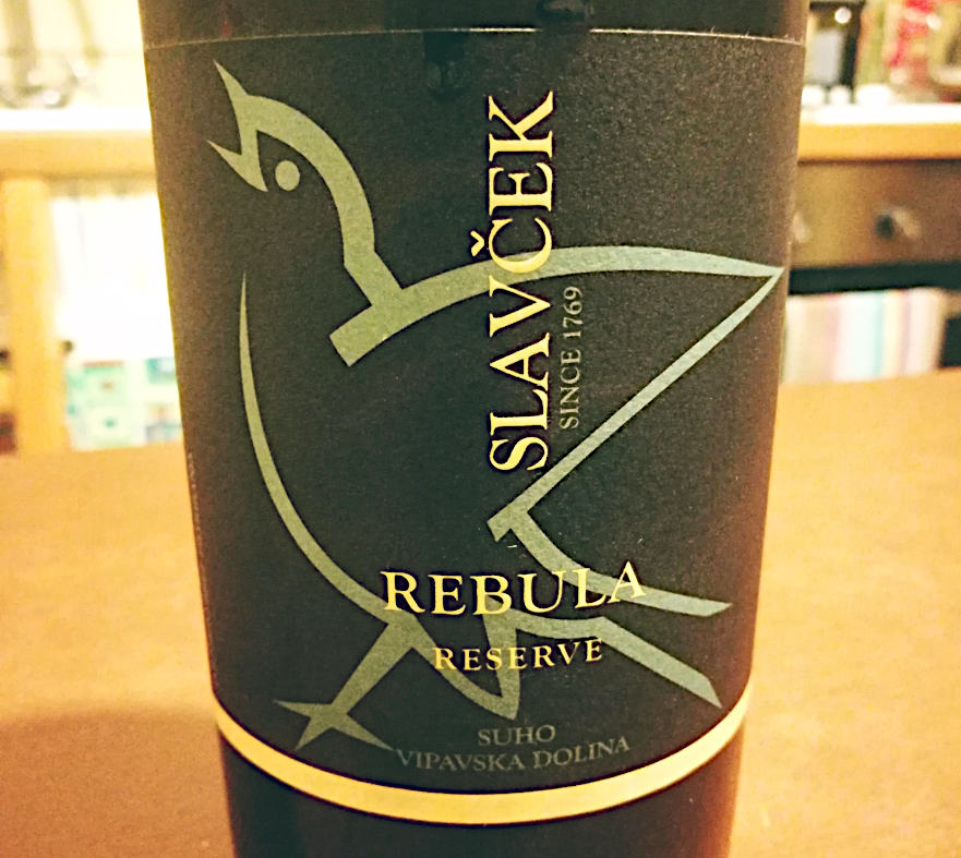 Rebula Reserva 2015 Slavček etichetta fronte