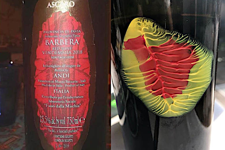 Ascaro 2018 Andi barbera oltrepò pavese in purezza etichette