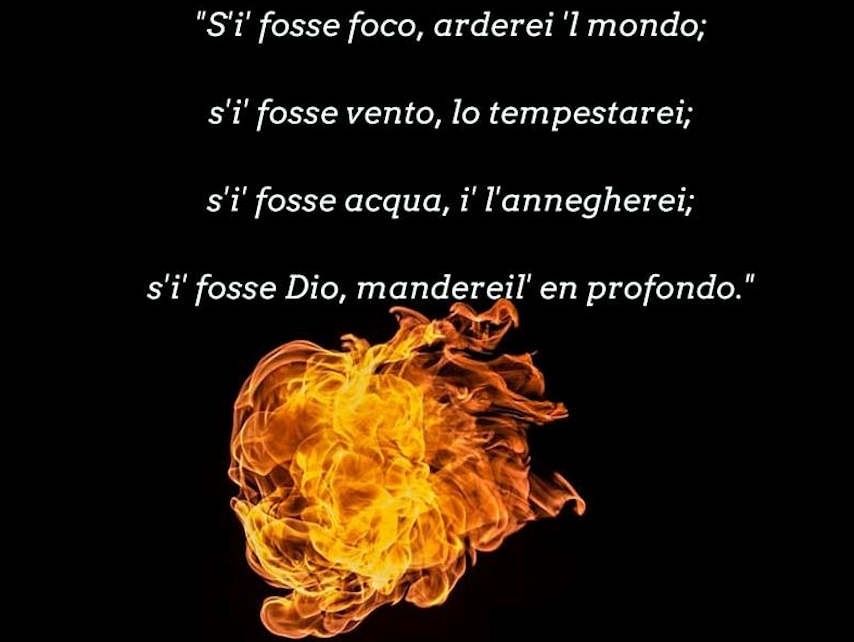 Non mi avvalgo della virtù cristiana del perdono cecco angiolieri