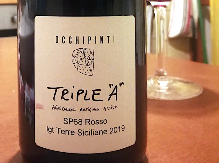 SP68 Rosso IGT 2019 di Arianna Occhipinti etichetta retro