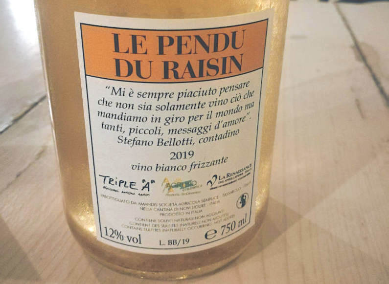 le pendu du raisin 2019 etichetta retro cascina degliulivi vino naturale