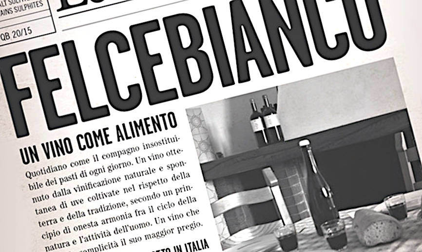 felcebianco un vino come alimento etichetta fronte