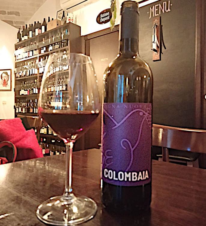 Colombaia vigna nuova 2019 calice e bicchiere