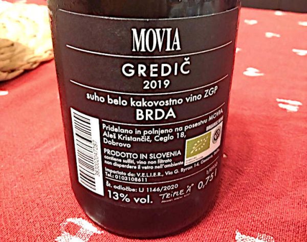 Movia Exto Gredič 2019 primo piano etichetta retro