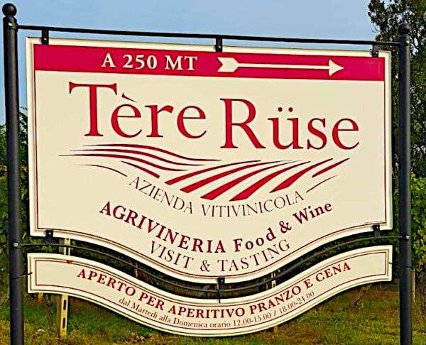 La Giùvna Tère Rüse Azienda vitivinicola mombaruzzo cartello azienda