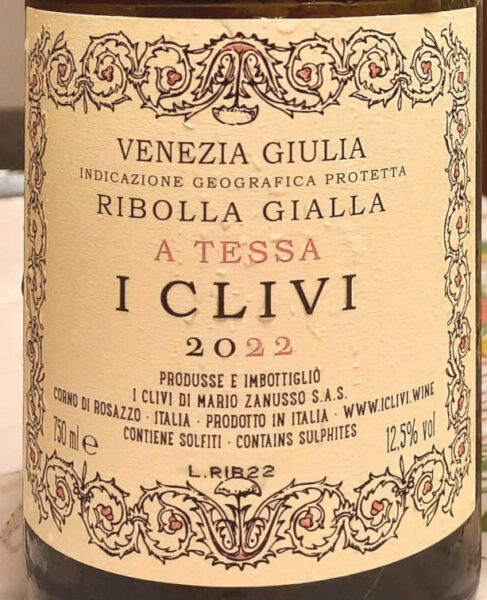 I Clivi - Ribolla Gialla A Tessa etichetta