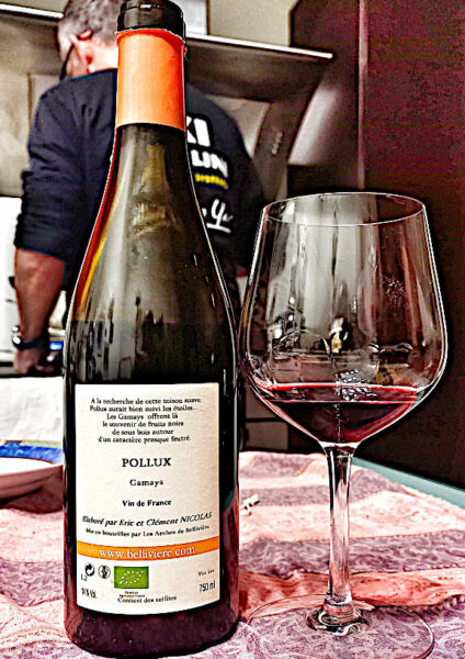 Pollux Domaine de Bellivière calice e etichetta retro