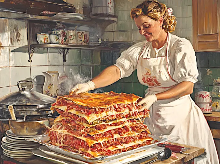 Lasagna napoletana tradizionale casalinga napoletana